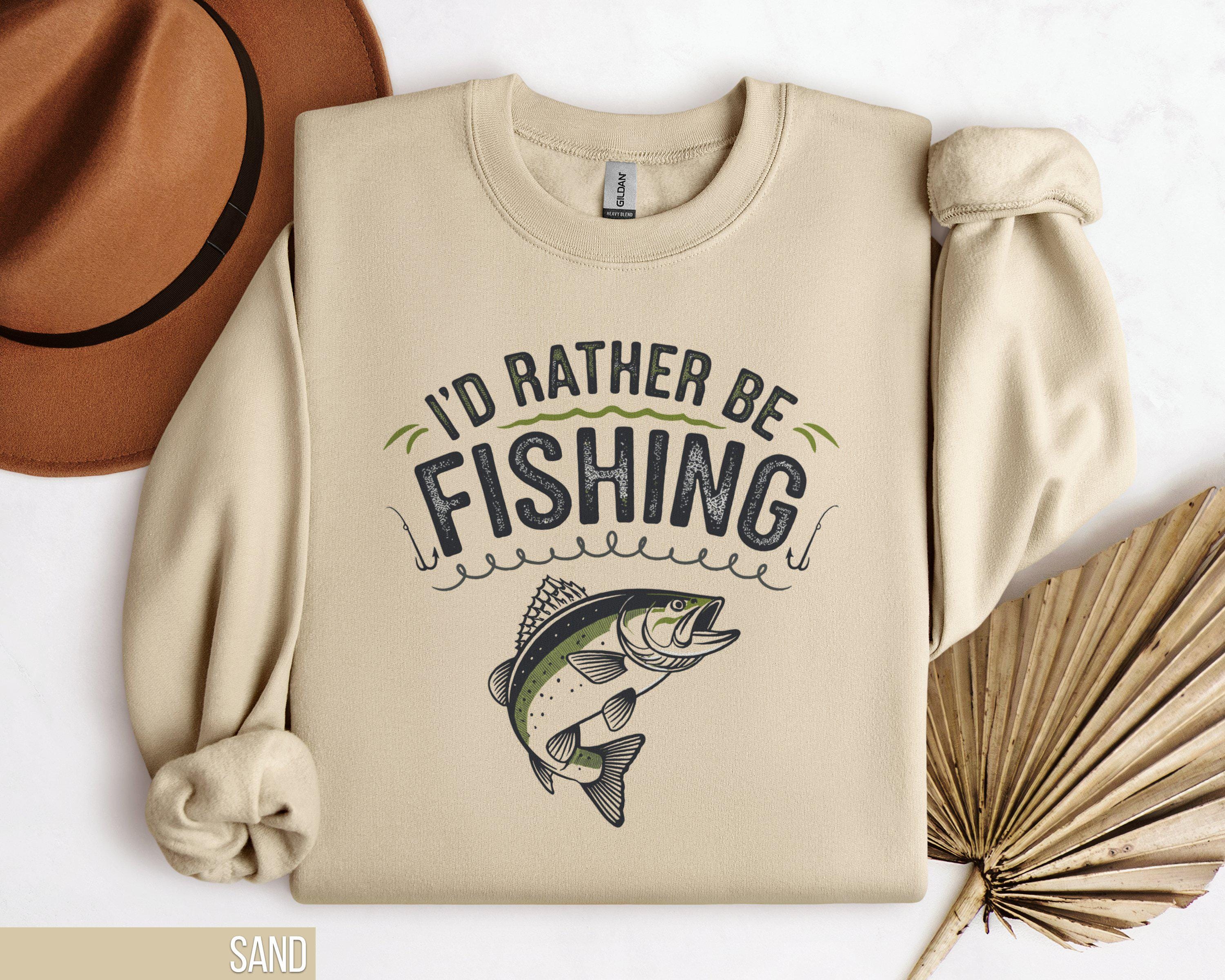 Rather Be Fishing Sweatshirt Funny Fishing Pullover Fishing Lover Gift Fish Graphic Sweatshirt Angler Sweater Cozy Fisherman Shirt Sweatshirt – Bold Style · Must-Have Style