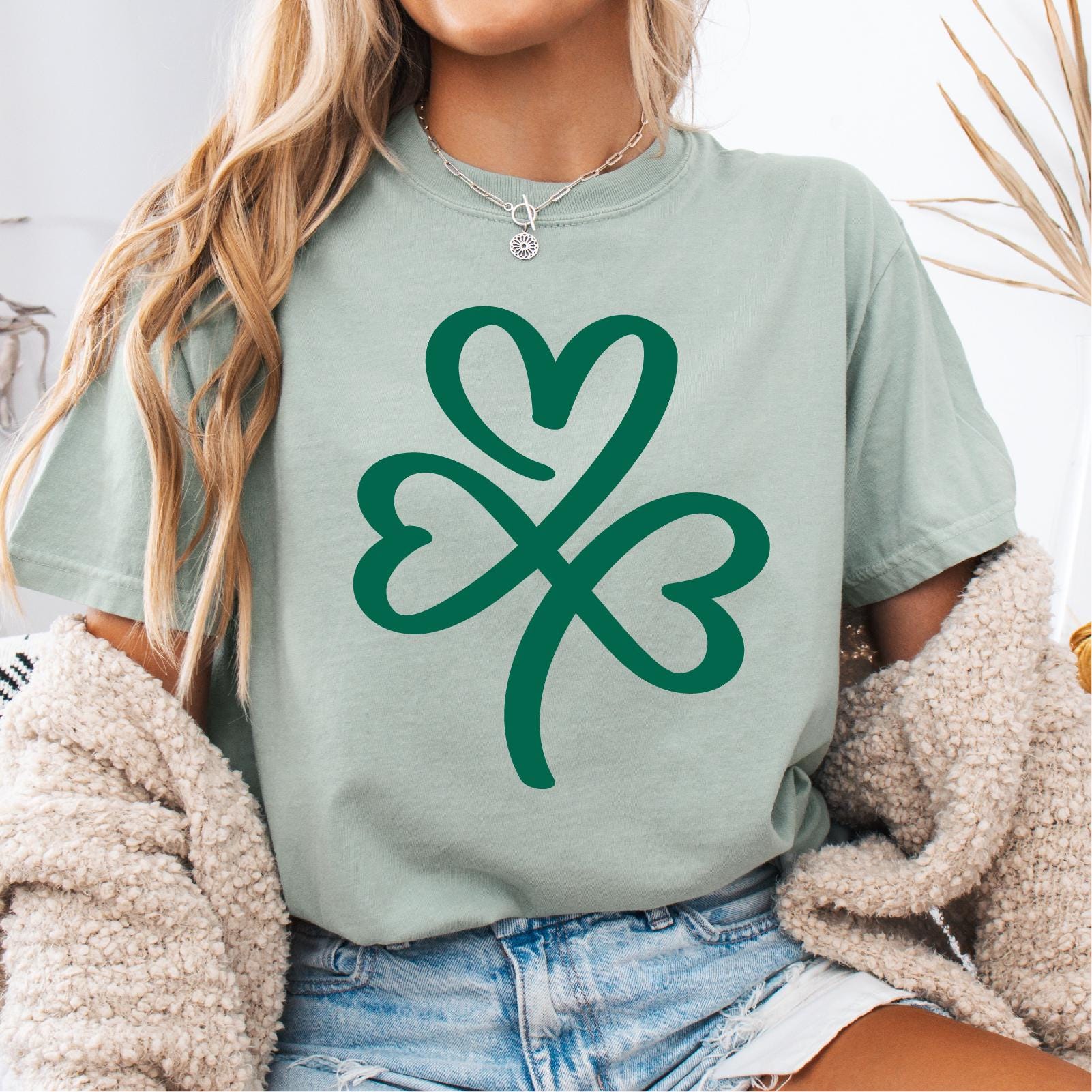 St Patricks Day Clover Shirt Cute Clover Irish Shirt Clover Made with Hearts Green Clover Good Luck Shirt St Patty39s Day Parade Shirt Graphic Tee – Bold Style · High-Quality Print