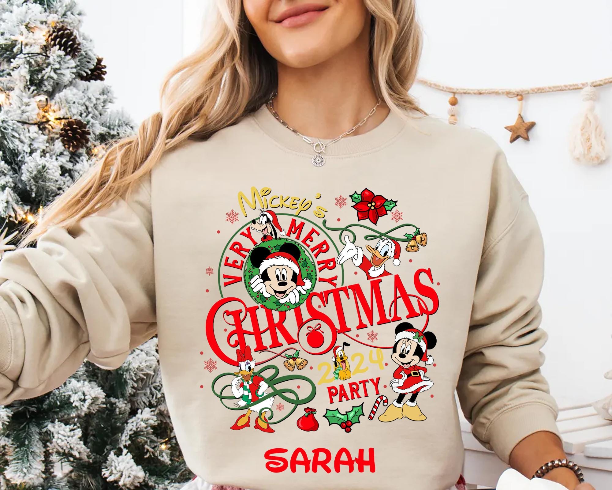 Personalized Disney Christmas Family Shirt Custom Christmas Gift for Disney and Christmas Spirit Lovers Disney Family Christmas Sweatshirt Sweatshirt – Warm & Stylish · Top Pick For Any Outfit
