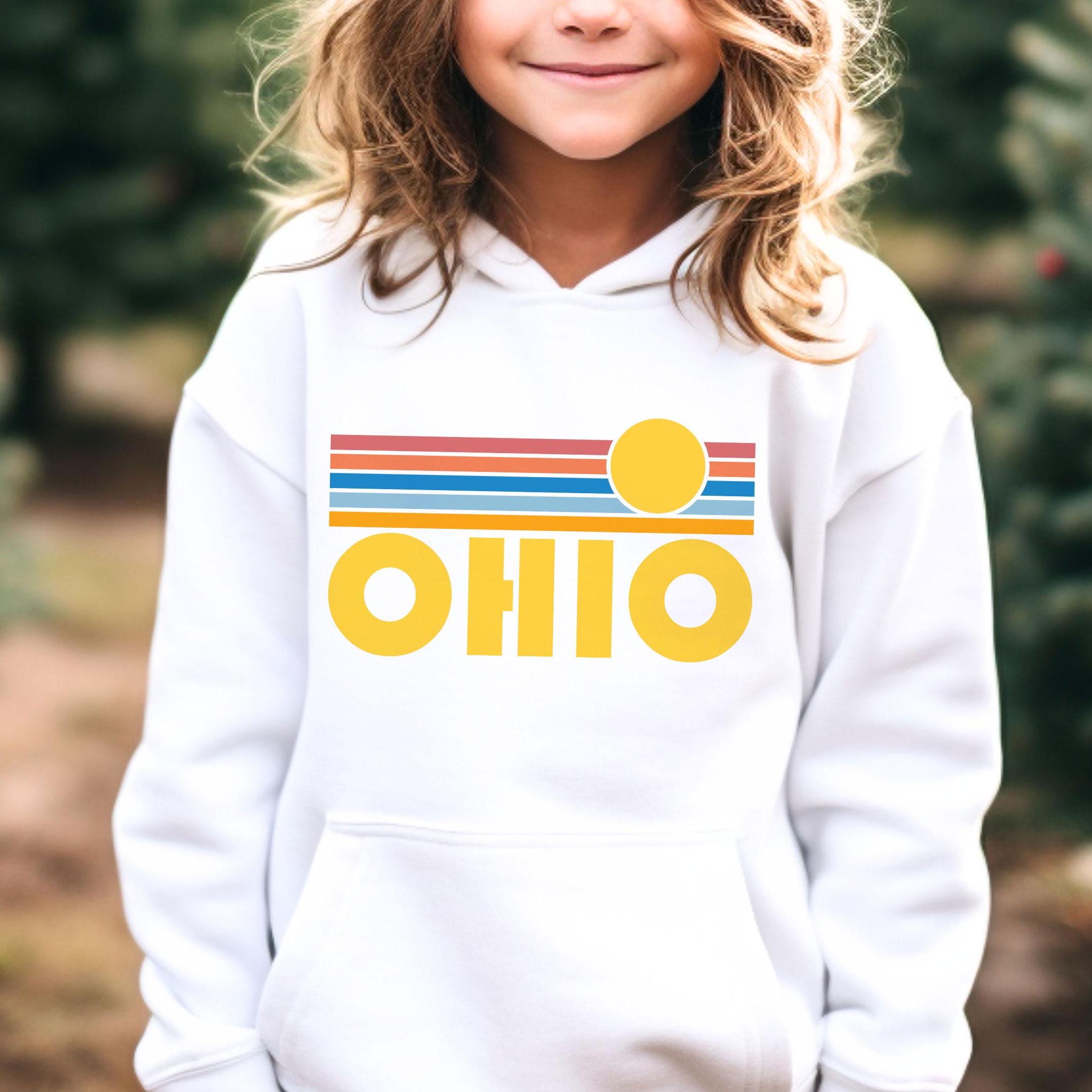Ohio Youth Hoodie Retro Sunrise Ohio Youth Sweatshirt Hoodie – Aesthetic Look · Must-Have Style