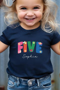 Five Shirt Girl Birthday Shirt with Name 5Th Birthday Shirt Girls Fifth Birthday Tee 5Th Birthday Girl TShirt Girl Birthday Gift Girl Cute Graphic Tee – Easygoing Wear · Trending Graphic Apparel