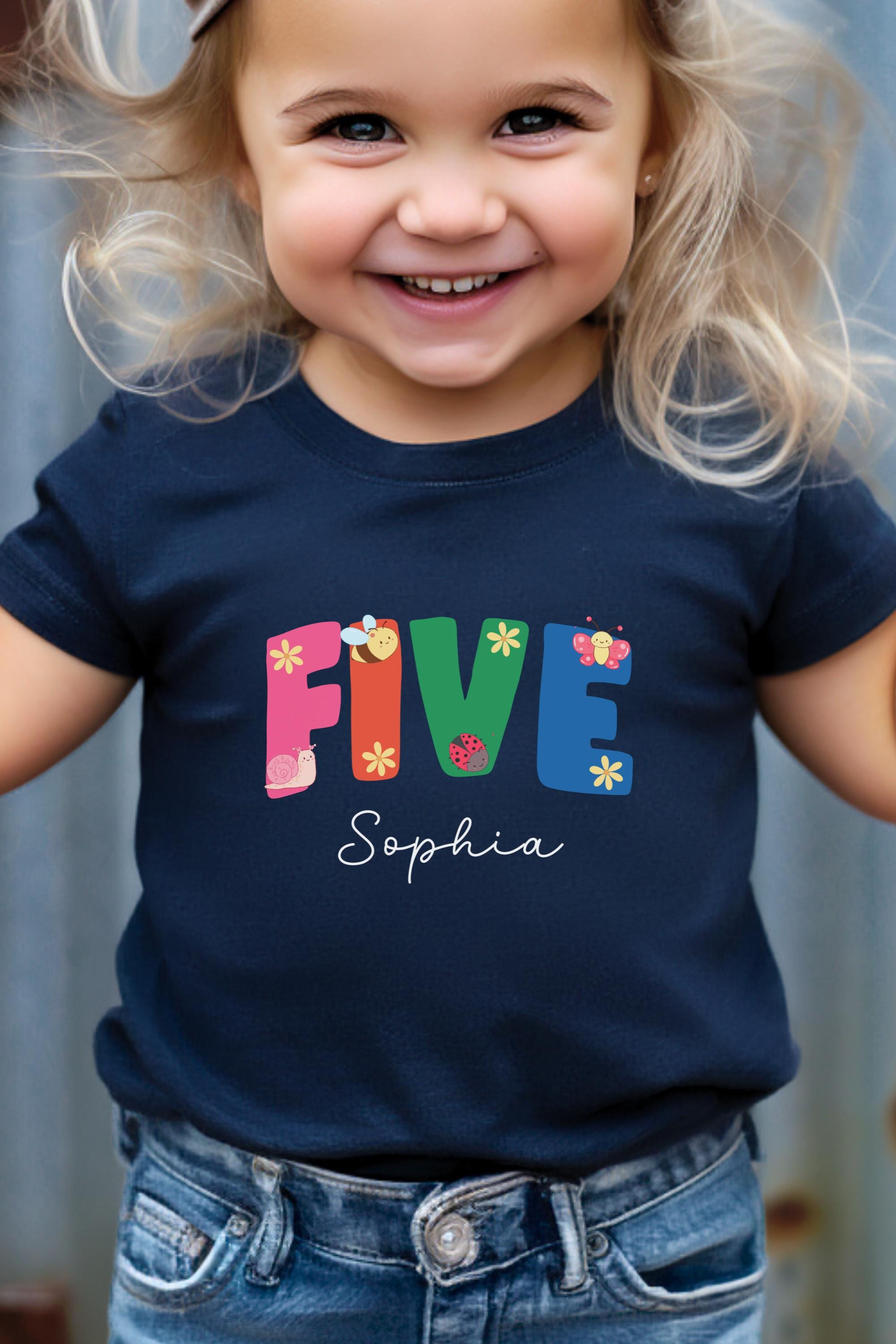 Five Shirt Girl Birthday Shirt with Name 5Th Birthday Shirt Girls Fifth Birthday Tee 5Th Birthday Girl TShirt Girl Birthday Gift Girl Cute Graphic Tee – Easygoing Wear · Trending Graphic Apparel
