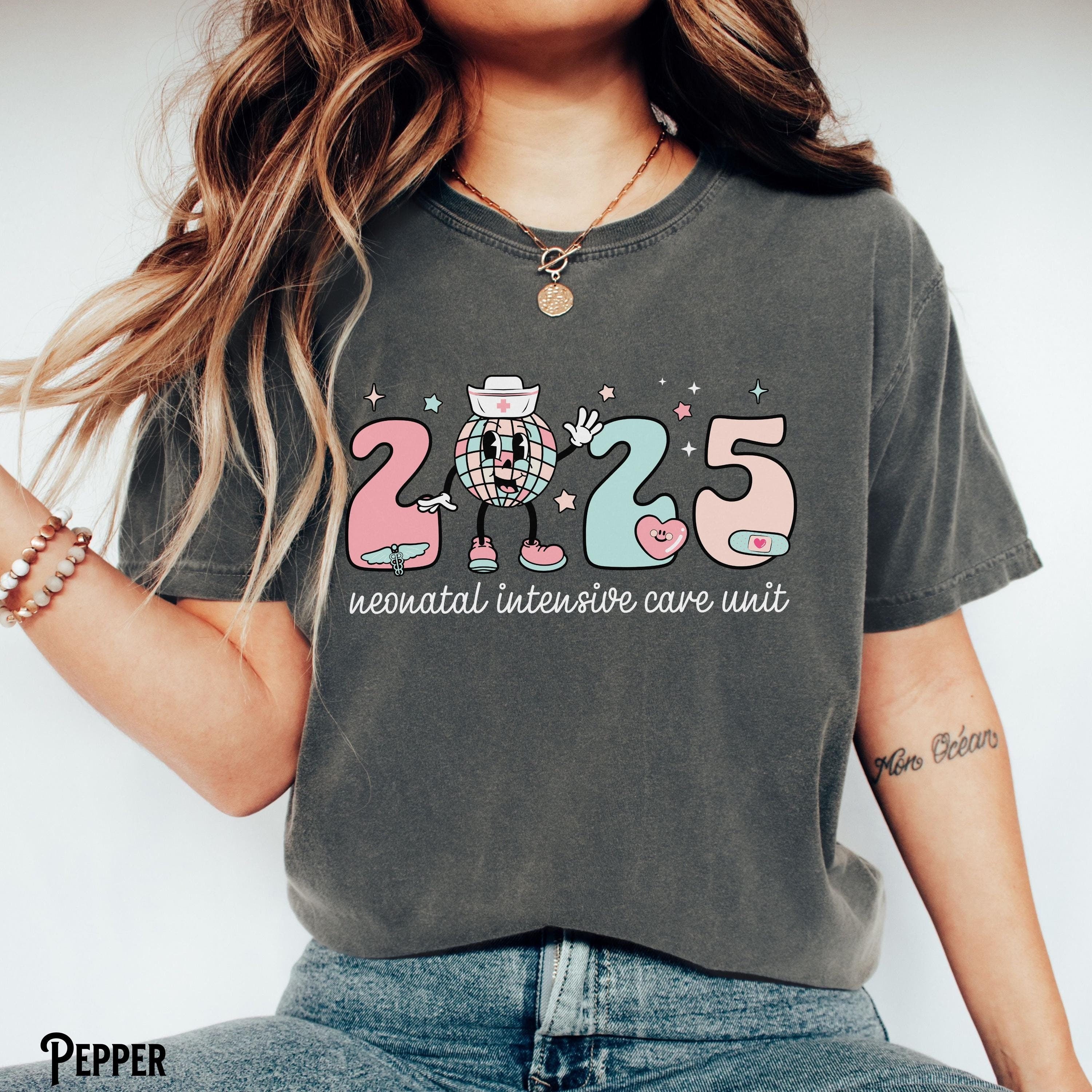 NICU New Year Shirt Neonatal Intensive Care Unit 2025 Tee Happy New Years Eve Doctor Nurse Crew Retro Gift Graphic Tee – Bold Style · Perfect For Daily Wear
