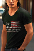 Patriotic 1776 We The People V Neck Tee USA Independence Day Shirt Patriotic T Shirt American Holiday Apparel Red White and Blue Tee Graphic Tee – Everyday Comfort · Great Gift For Fans