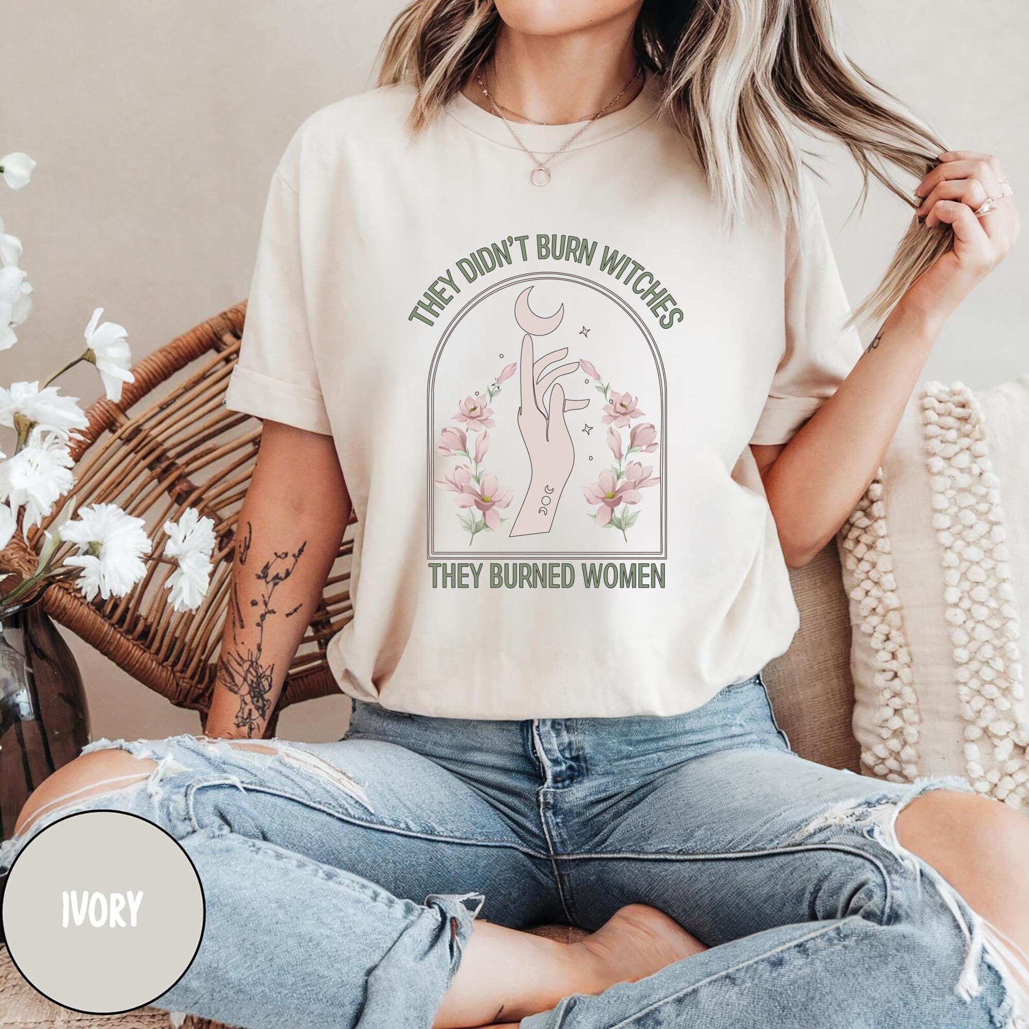 They Didn39t Burn Witches They Burned Women Shirt Feminist Witch Shirt Bury the Patriarchy Halloween Feminism Tshirt Graphic Tee – Bold Style · Top Pick For Any Outfit