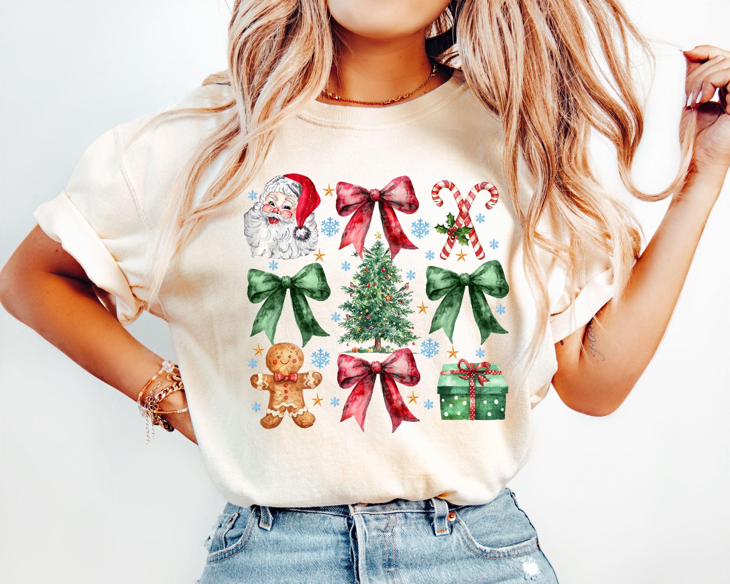 Christmas Shirt Coquette Christmas Shirt Coquette Bow T shirt Christmas Trending Womens Shirt Retro Holidays Party Shirt Santa Shirt Graphic Tee – Fan Favorite · Great Gift For Fans