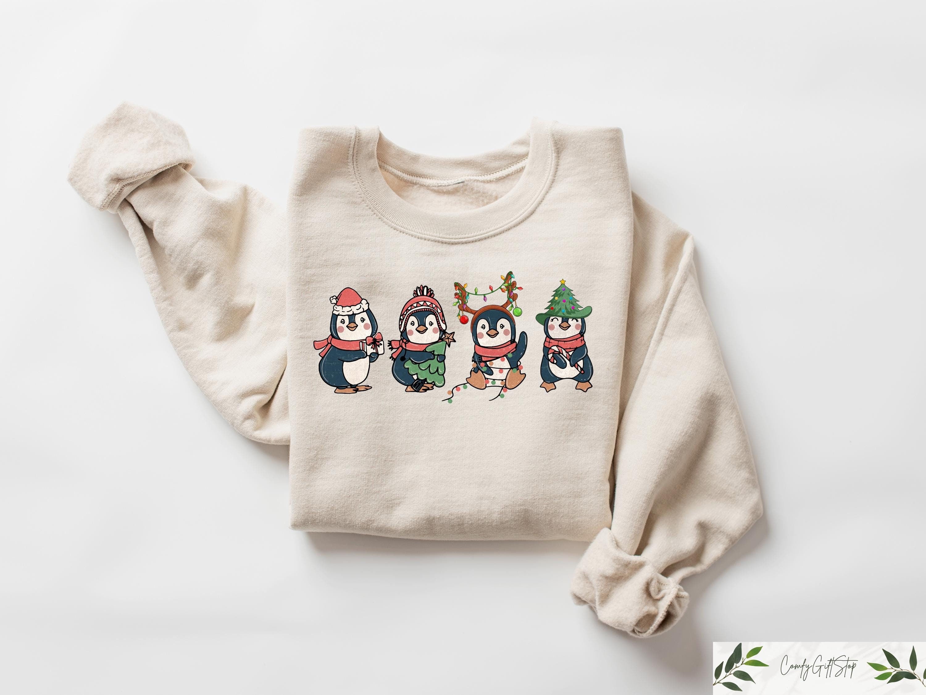 Penguin Merry Christmas Sweatshirt Cute Penguin Xmas Light Sweater Christmas Penguin Lover Shirt Funny Christmas Gift Merry Christmas Sweatshirt – Bold Style · Top Pick For Any Outfit