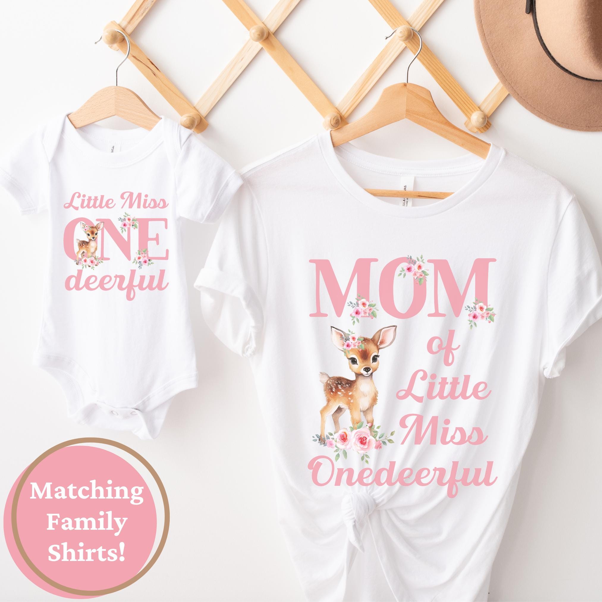 Onedeerful T Shirt Birthday Family Shirts Girl Deer 1st Birthday Shirt Parents Miss ONE deerful Family T Shirts Deer First Birthday Girl Graphic Tee – Soft Feel · Great Gift For Fans