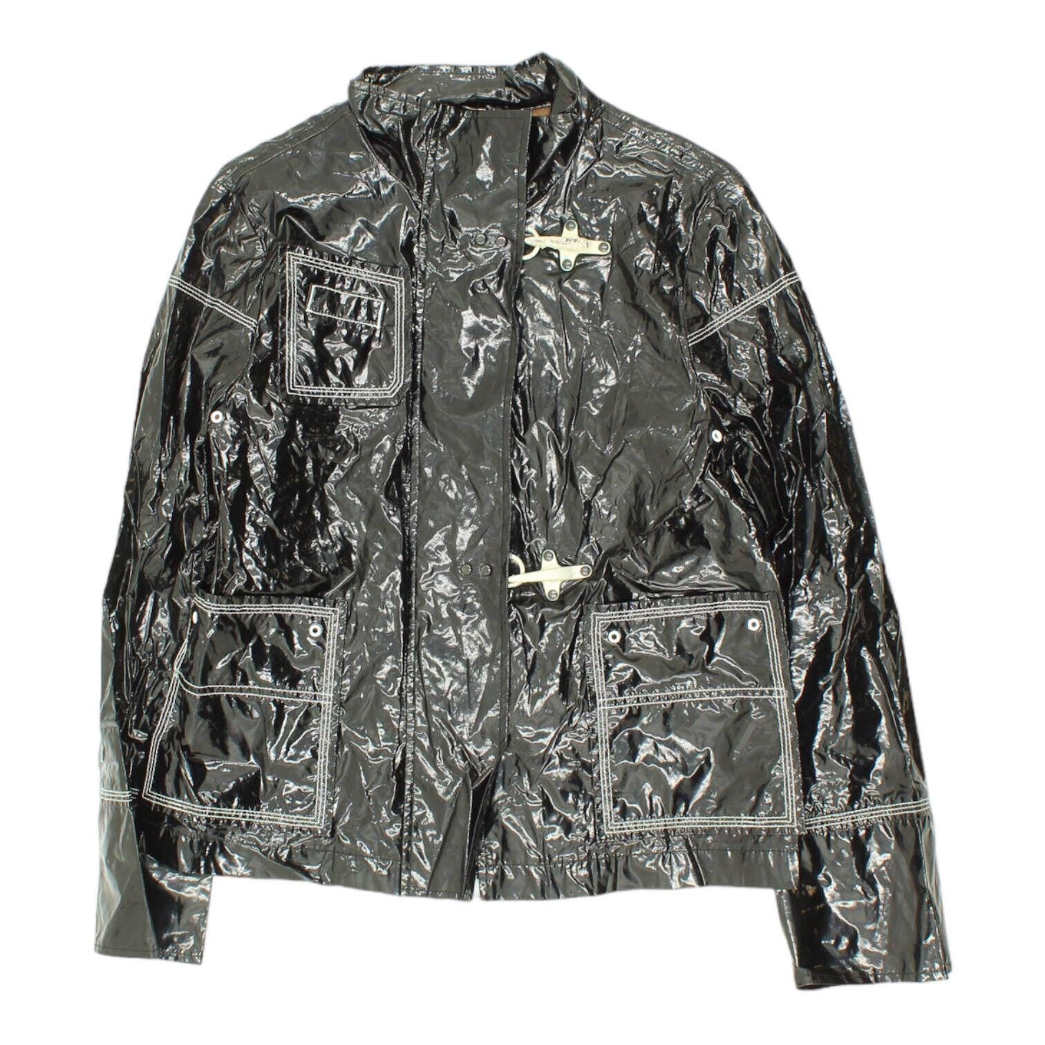 Fay Womens Shiny Black Jacket Vintage High End Luxury Designer VTG Graphic Tee – Premium Graphic · Trending Graphic Apparel