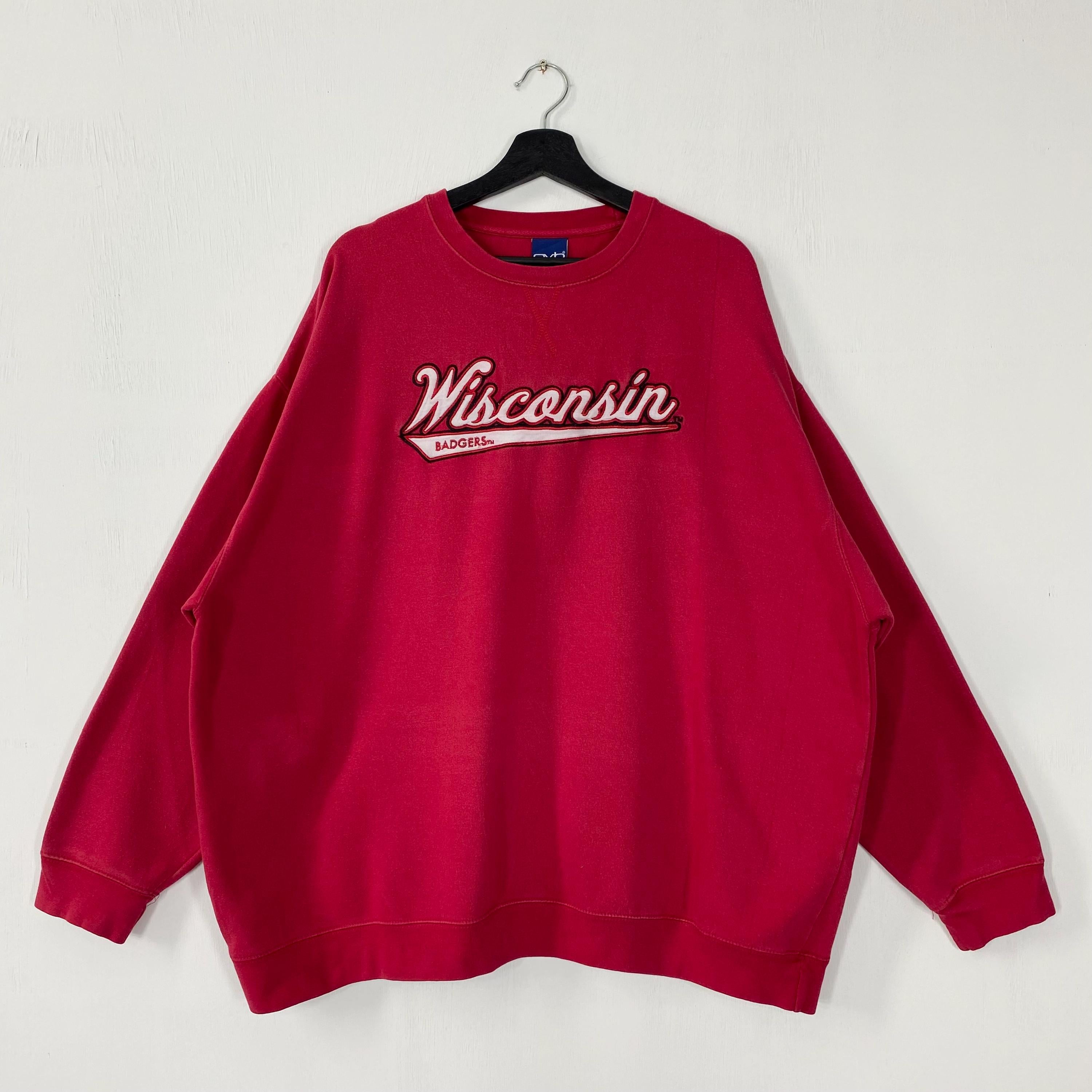 Vintage University Wisconsin Sweatshirt University Wisconsin Crewneck Wisconsin Sweater Pullover Wisconsin Badgers Embroidered Logo XXLarge Sweatshirt – Soft Feel · Great Gift For Fans