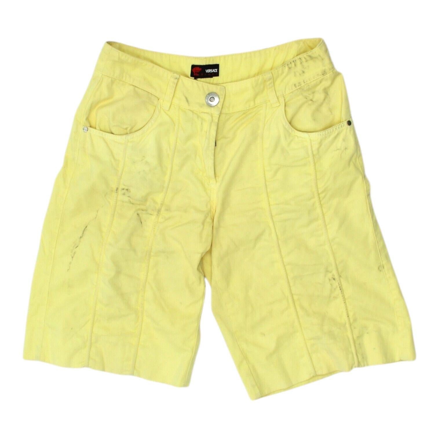 Versace Womens Yellow Shorts Vintage Luxury High End Designer VTG Graphic Tee – Easygoing Wear · Trending Graphic Apparel