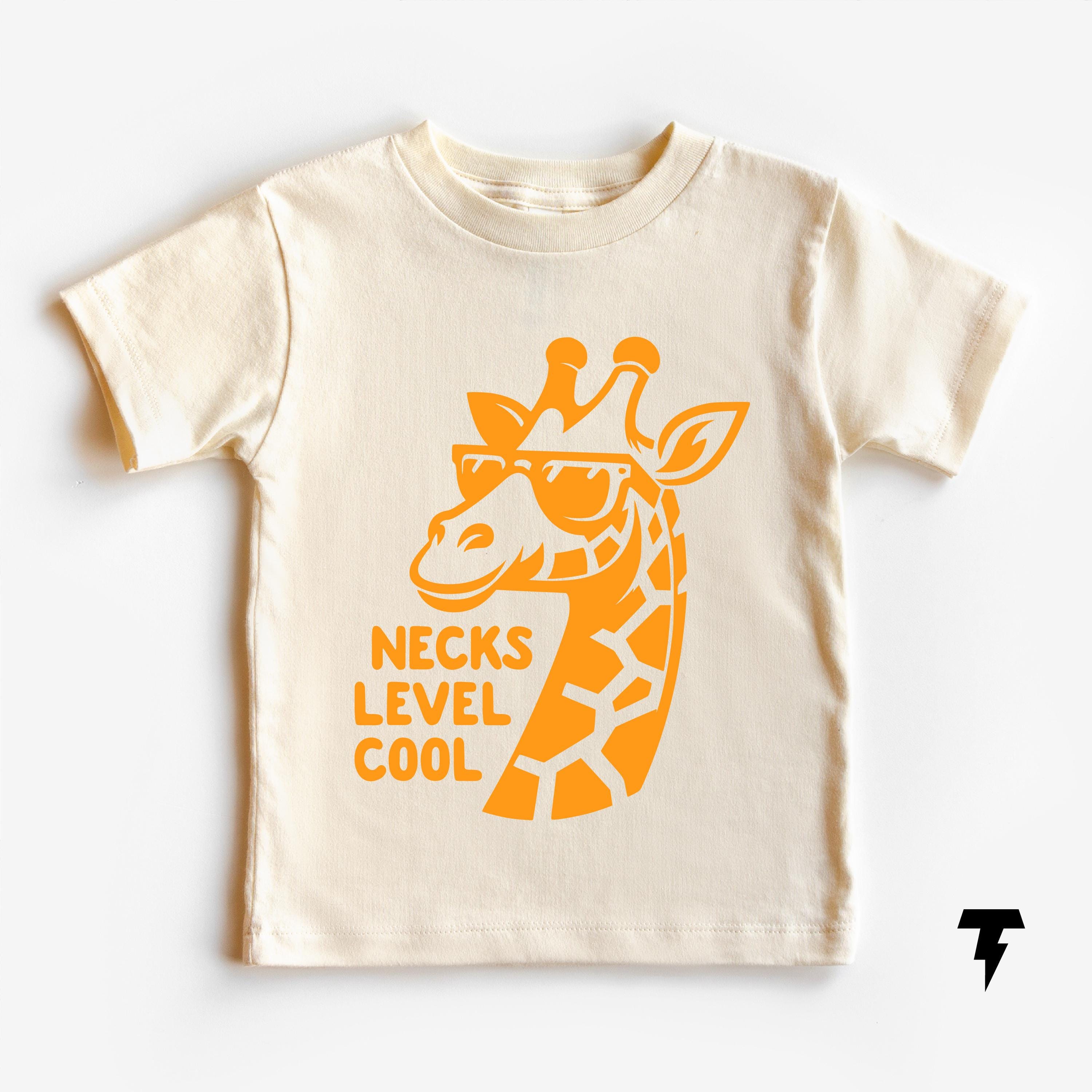 Necks Level Cool Funny Giraffe Shirt Cute Animal Toddler Tee Graphic Tee Cool Kid Shirt Toddler Zoo Shirt Animal Lover Cute Toddler Graphic Tee – Fan Favorite · Must-Have Style