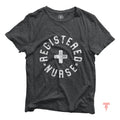 Registered Nurse Shirt Military Style Tee Minimal Design Dog Tag Lettering RN Apparel Nurse Gift Healthcare Hero Nurse Appreciation Graphic Tee – Cozy Vibes · Perfect For Daily Wear