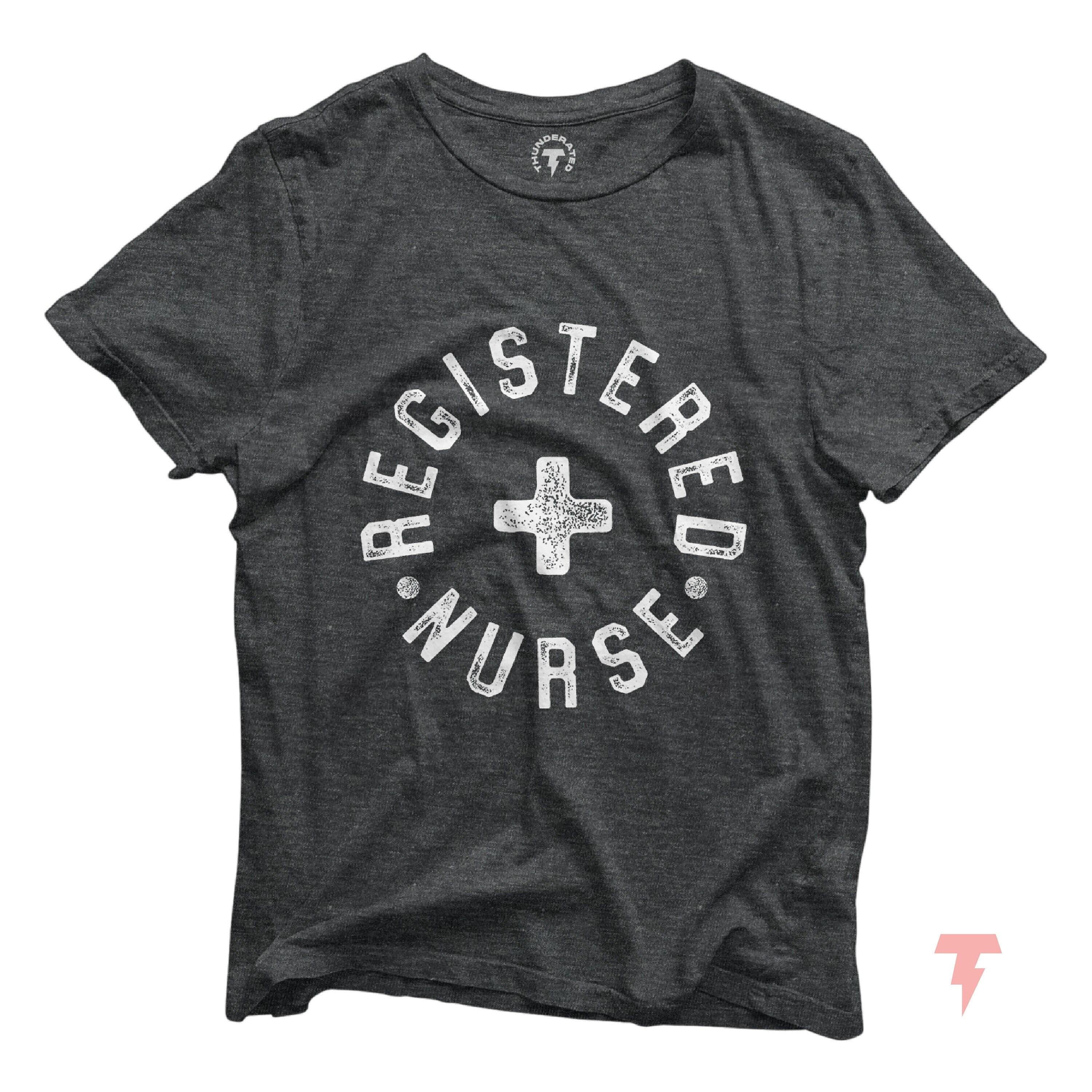 Registered Nurse Shirt Military Style Tee Minimal Design Dog Tag Lettering RN Apparel Nurse Gift Healthcare Hero Nurse Appreciation Graphic Tee – Cozy Vibes · Perfect For Daily Wear