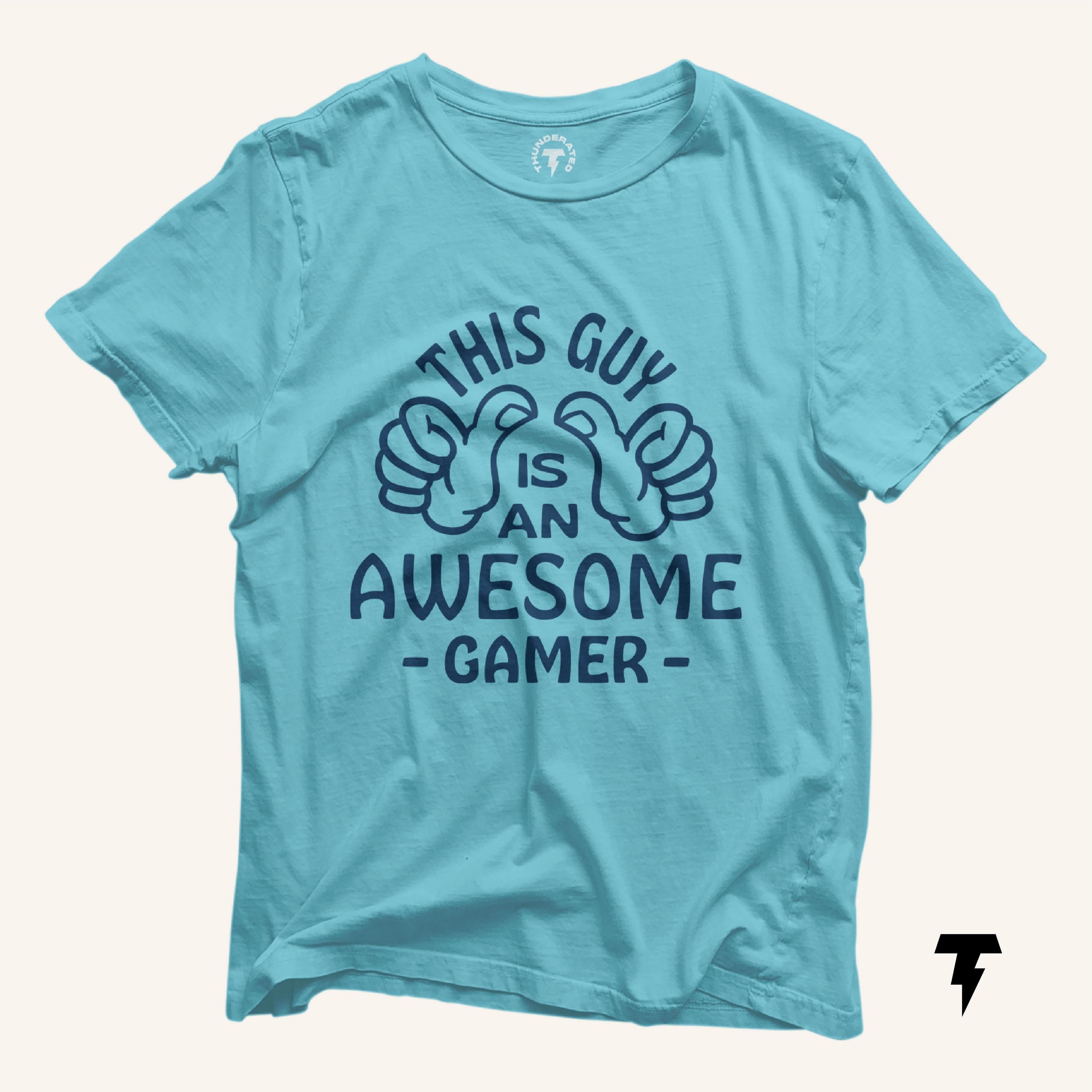 Awesome Gamer Shirt Gamer Gifts Birthday Gift Gamer Dad Gamer Girl Gifts for Boyfriend Gamer Quotes Gamer t shirt Gift for Him Graphic Tee – Aesthetic Look · Perfect For Daily Wear