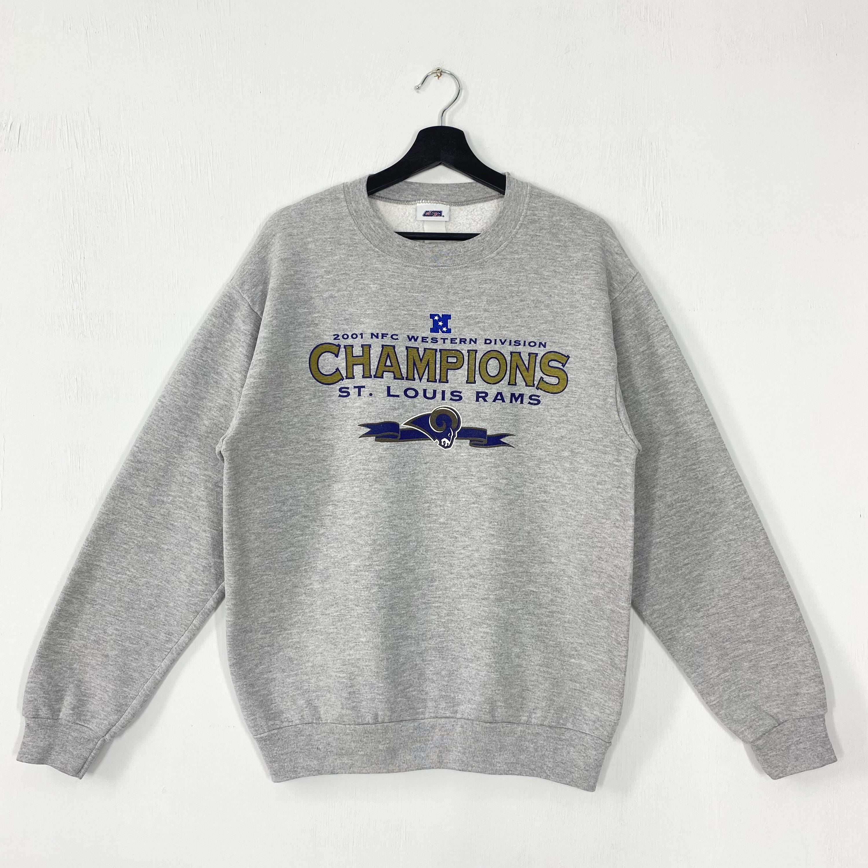 Vintage St Louis Rams Sweatshirt Los Angeles Rams Crewneck Rams Sweater Pullover Sportswear NFL St Louis Rams Print Logo Grey Medium Sweatshirt – Soft Feel · Top Pick For Any Outfit