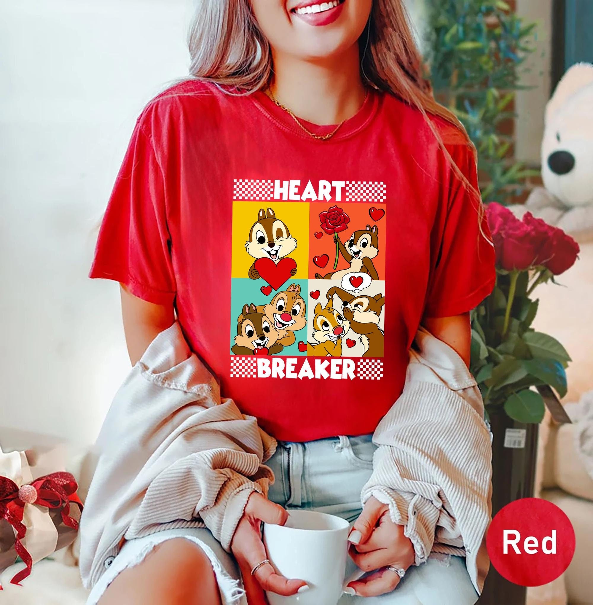 Chip Dale Heart Breaker Valentines Day T Shirt Valentine Gift Couples Matching Shirt Disneyland Trip Shirt Chip and Dale Fun Gift Graphic Tee – Premium Graphic · Trending Graphic Apparel