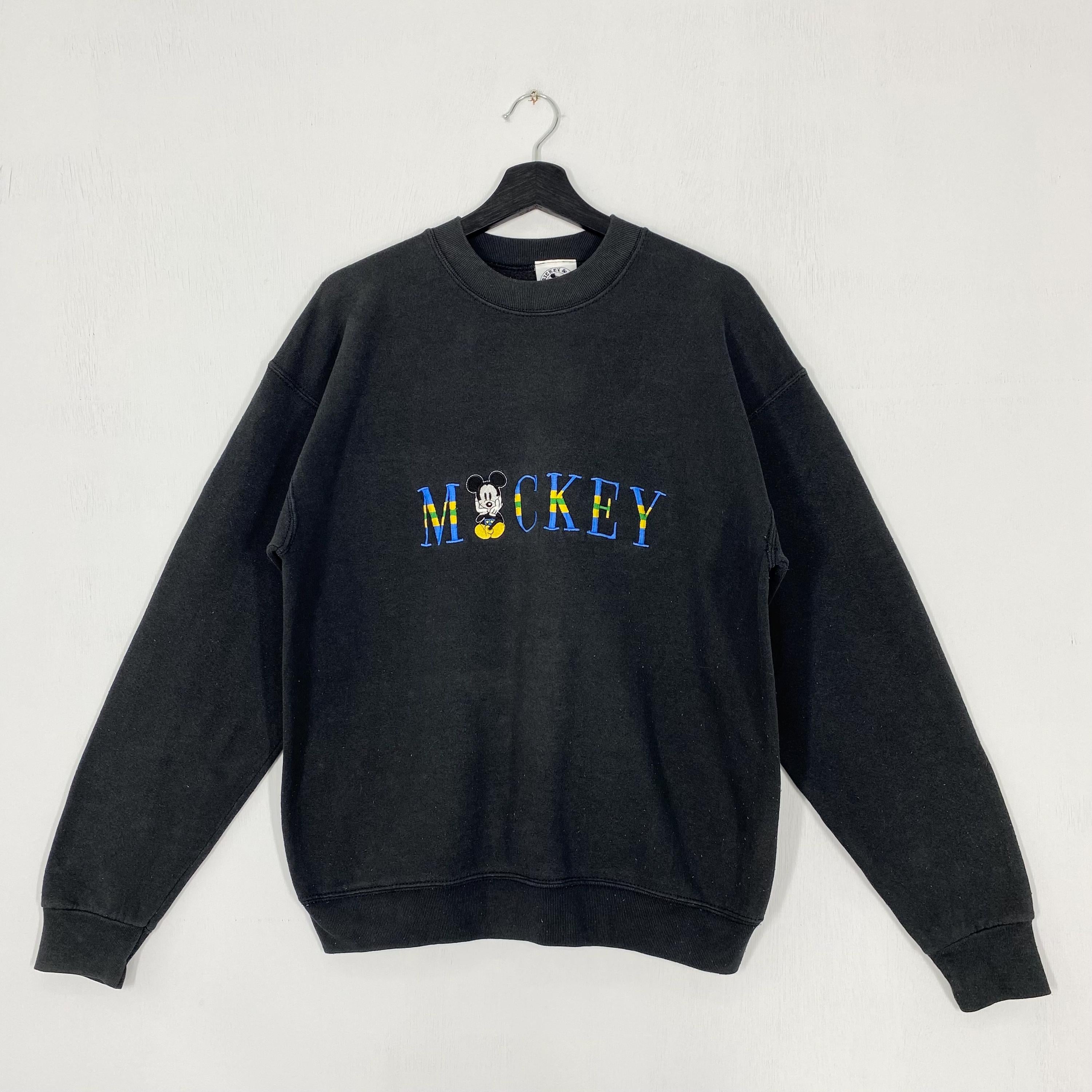 Vintage 90s Mickey Mouse Sweatshirt Mickey Crewneck Disney Goofy Pluto Sweater Pullover Donald Duck Minnie Mouse Embroidered Logo Medium Sweatshirt – Bold Style · Must-Have Style