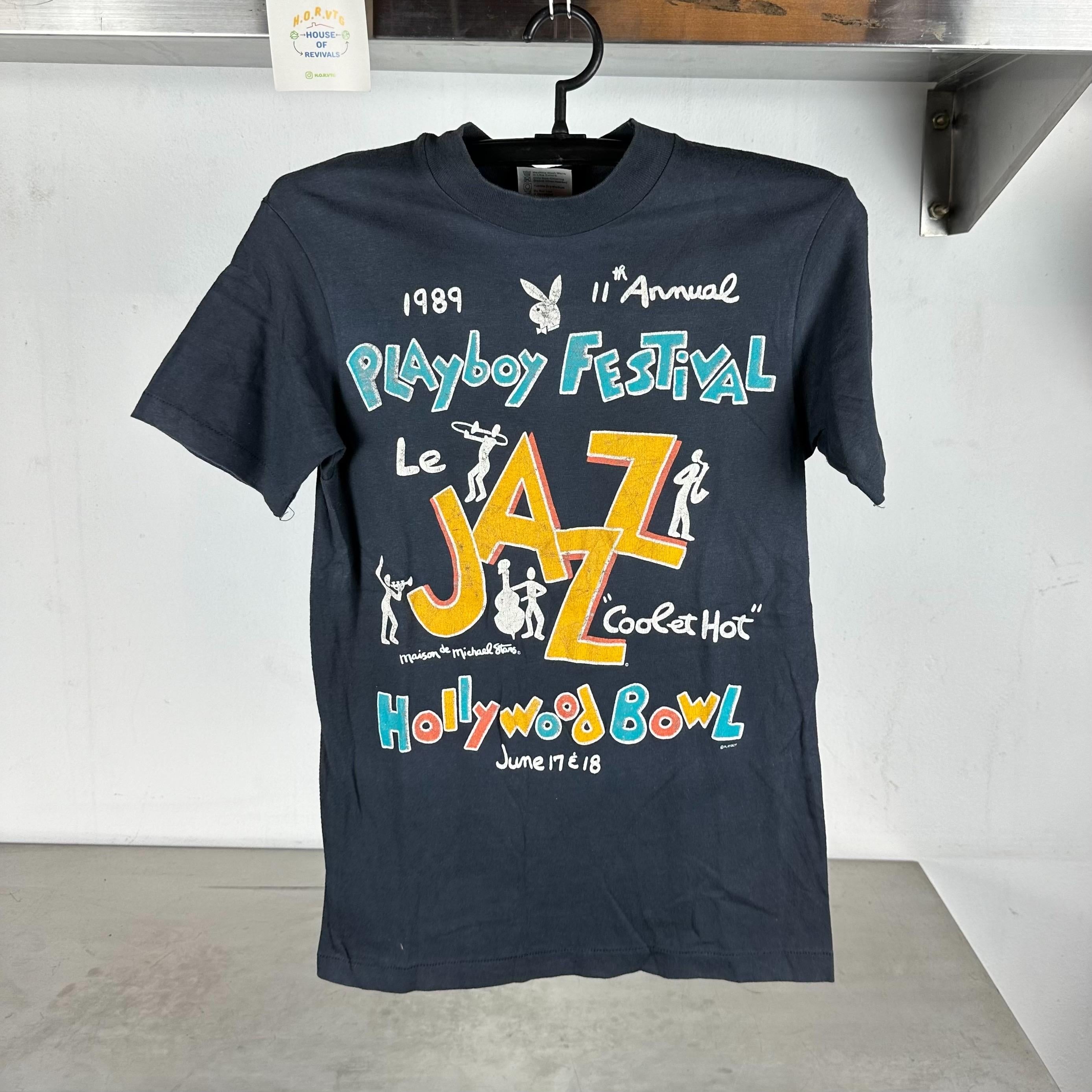 Vintage 1989 Playboy Festival Hollywood Bowl Art single stitch T shirt Vintage Playboy Tshirts Vintage Art Tshirt Playboy Festival Graphic Tee – Warm & Stylish · Top Pick For Any Outfit