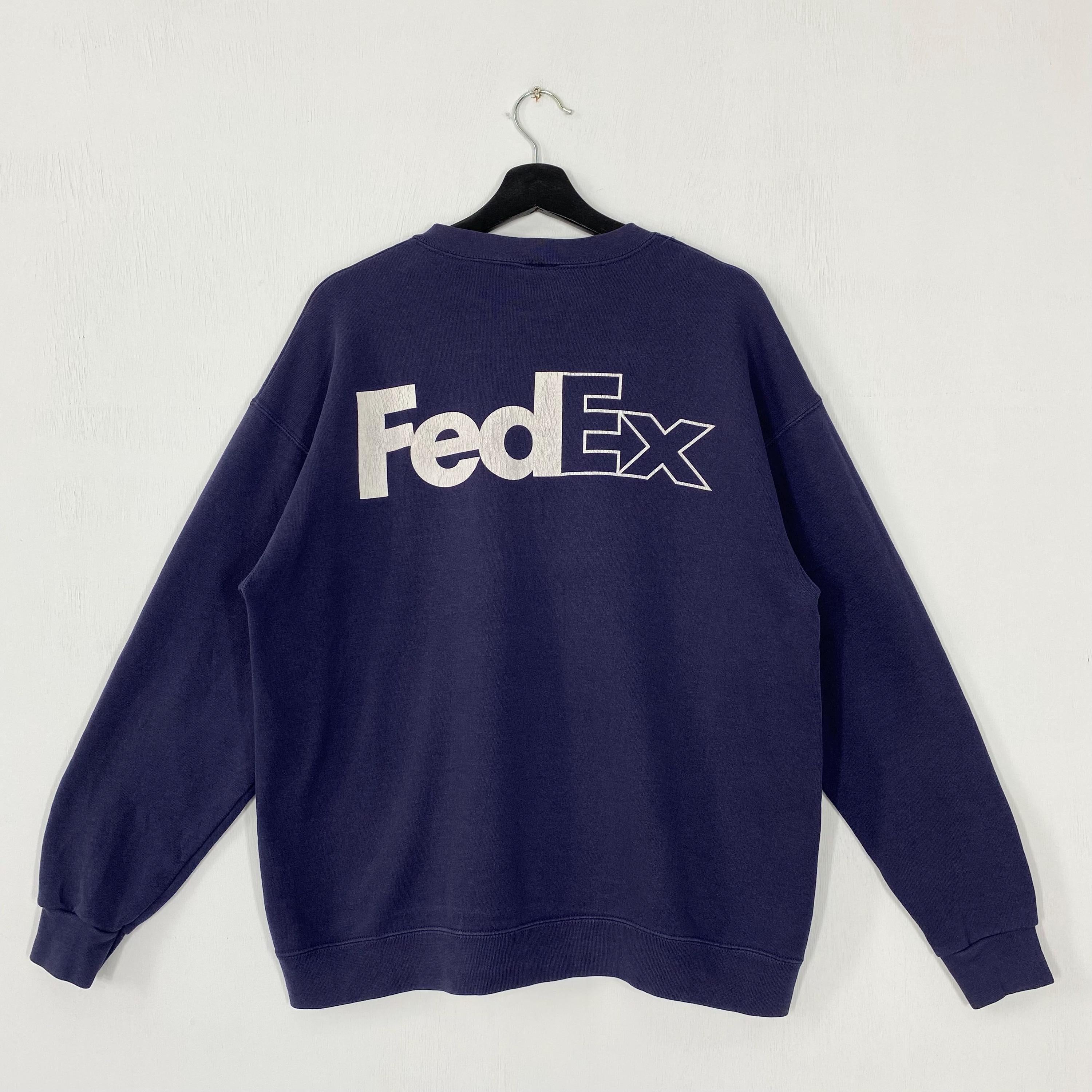 Vintage FedEx Sweatshirt FedEx Crewneck FedEx Express Sweater Pullover Federal Express Delivery Courier Print Logo Blue Large Sweatshirt – Everyday Comfort · Perfect For Daily Wear