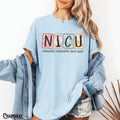 NICU Shirt Neonatal Intensive Care Unit Doctor Nurse Crew Floral Daisy Blocks Graduation Appreciation Gift Graphic Tee – Aesthetic Look · Trending Graphic Apparel