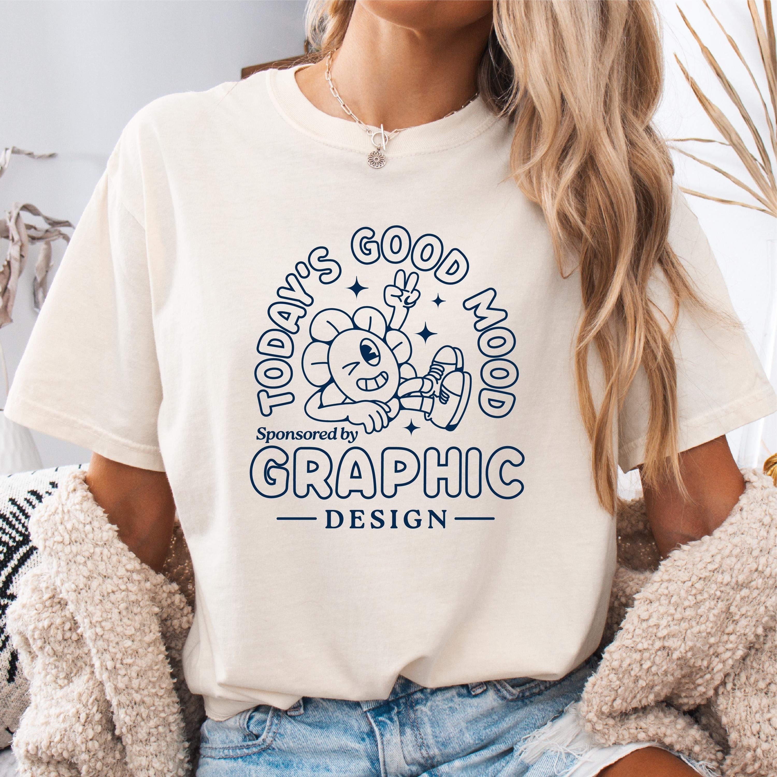 Good Mood by Graphic Design Womens Graphic Design Shirt Gift for Graphic Designer Tshirt Trendy Shirts for Designers Graphic Tee – Bold Style · Perfect For Daily Wear