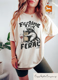 Feeling Feral Shirt Funny Raccoon Meme T Shirt Women Sarcastic Humorous Graphic Tee Funny Mental Health Sweatshirt Y2K Feral Tees Sweatshirt – Cozy Vibes · Must-Have Style