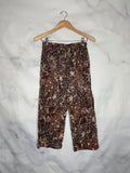 Vintage 80s Relaxed Fit Animal Print Cropped capri Pants Brown Safari Crop Palazzo Pant Giraffe Print Culotte 100 Cotton Graphic Tee – Fan Favorite · Trending Graphic Apparel