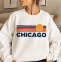 Chicago Illinois Sweatshirt Retro Sun Unisex Chicago Vintage Inspired Warm Pullover Jumper Personalization Available Sweatshirt – Cozy Vibes · Must-Have Style