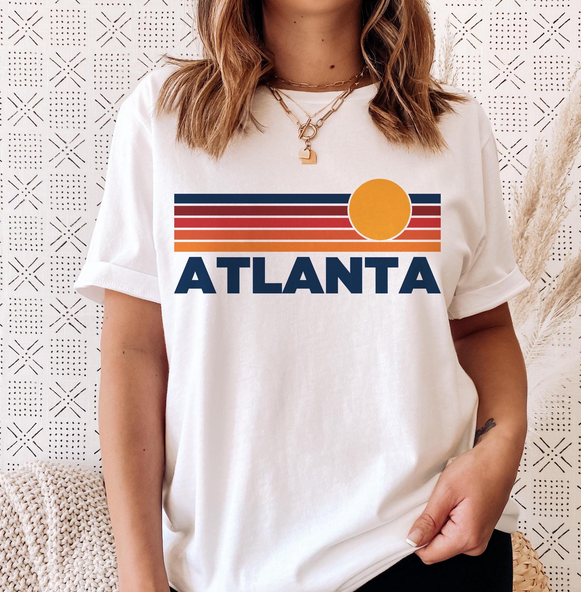 Atlanta Georgia TShirt Retro Sun Ombre Unisex Tee Vintage Georgia Tee Mountain Sun Atlanta Tee Georgia Souvenir Shirt Graphic Tee – Easygoing Wear · Must-Have Style