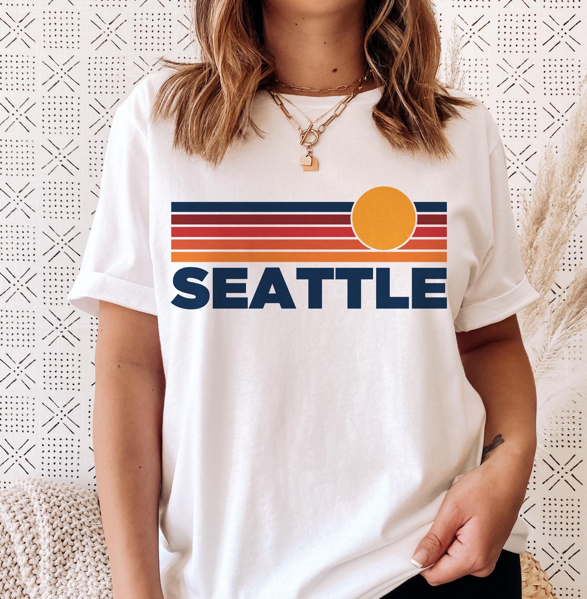 Seattle Washington TShirt Retro Sun Ombre Unisex Tee Vintage Washington Tee Mountain Sun Seattle Tee Washington Souvenir Shirt Graphic Tee – Feel-Good Design · Must-Have Style