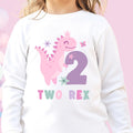 Two Rex Girl Shirt Two Rex Long Sleeve Dinosaur Shirt for a Girl Dinosaur Birthday T Shirt 2Nd Birthday Shirt Long Sleeve Two Year Old Shirt Graphic Tee – Warm & Stylish · High-Quality Print
