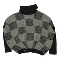 Piaza Italia Womens Black Check Roll Neck Jumper Vintage High End Sweater Graphic Tee – Premium Graphic · Must-Have Style