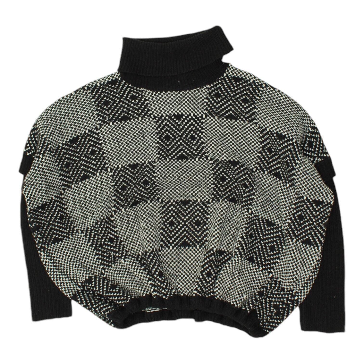 Piaza Italia Womens Black Check Roll Neck Jumper Vintage High End Sweater Graphic Tee – Premium Graphic · Must-Have Style
