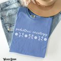 Pediatric Oncology T Shirt PEDS ONC Nurse Doctor Crew Coquette Bow RN Cancer Nurse Tee Hematology Nursing Gift Graphic Tee – Warm & Stylish · Trending Graphic Apparel