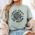 Knit Fast Die Warm Funny Knitting T Shirt Knitter Gift Tee Yarn Lover T shirt Knitter Shirt Crafters Gift Cute Knitting Tee Yarn Love Graphic Tee – Easygoing Wear · High-Quality Print