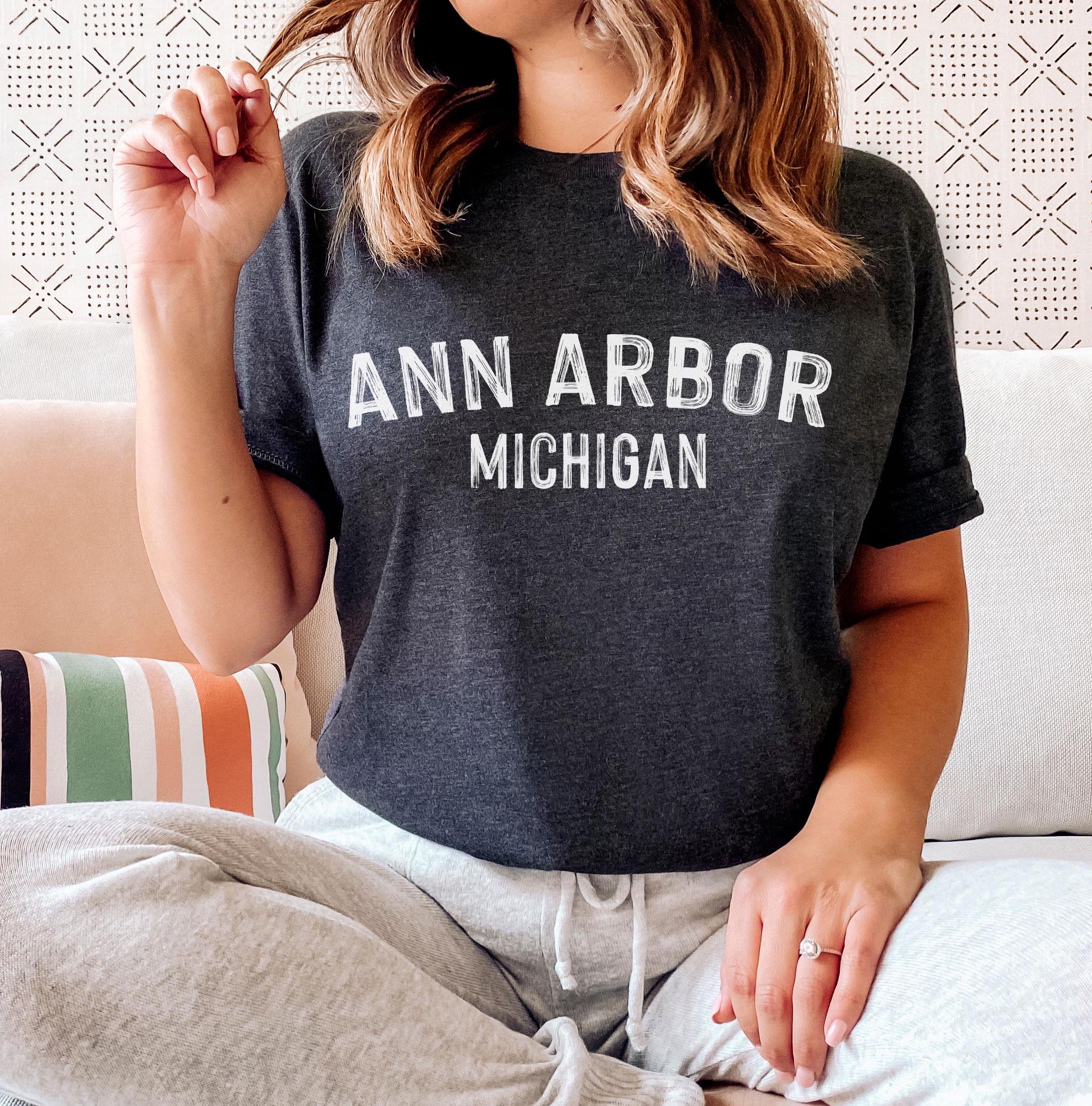 Ann Arbor Michigan Shirt Paint Text Unisex Ann Arbor TShirt Personalization Available Graphic Tee – Feel-Good Design · Must-Have Style