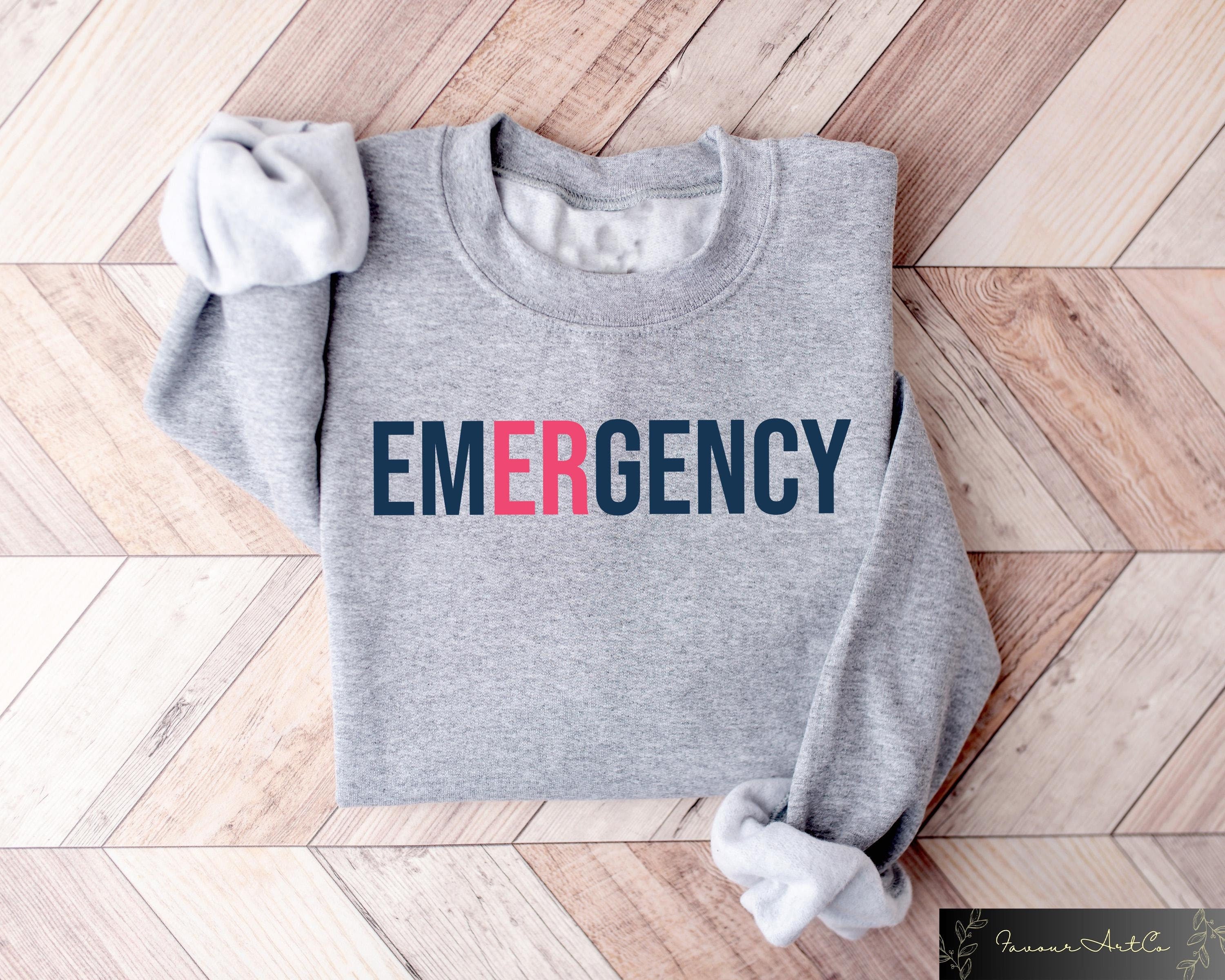 Emergency Sweatshirt Registered Nurse Crewneck ER Nurse Shirt ER Nurse Hoodie Emergency Nurse Outfit Emergency Department Gift Hoodie – Cozy Vibes · Great Gift For Fans
