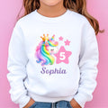 Personalized Unicorn Sweatshirt for Girls Custom Birthday Sweatshirt for Kids Sweatshirt with Name Toddler Girls Birthday Gift Unicorn GUI2 Sweatshirt – Warm & Stylish · Must-Have Style