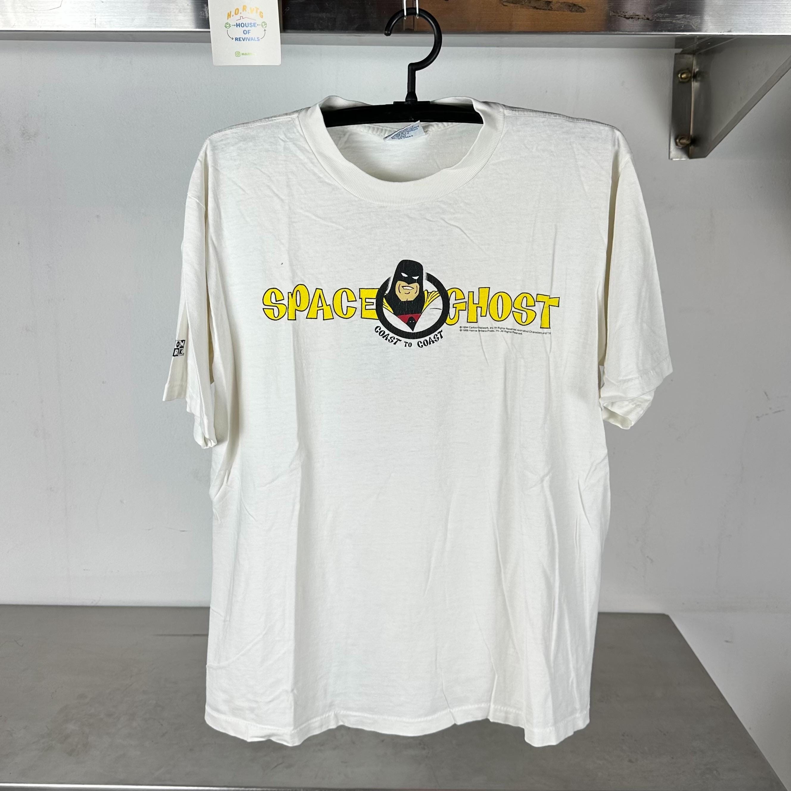 Vintage 1996 Space Ghost Coast To Coast Hail Brak Cartoon Network TV Show single stitch distressed T shirt Vintage Cartoon Network Tshirts Graphic Tee – Soft Feel · Trending Graphic Apparel