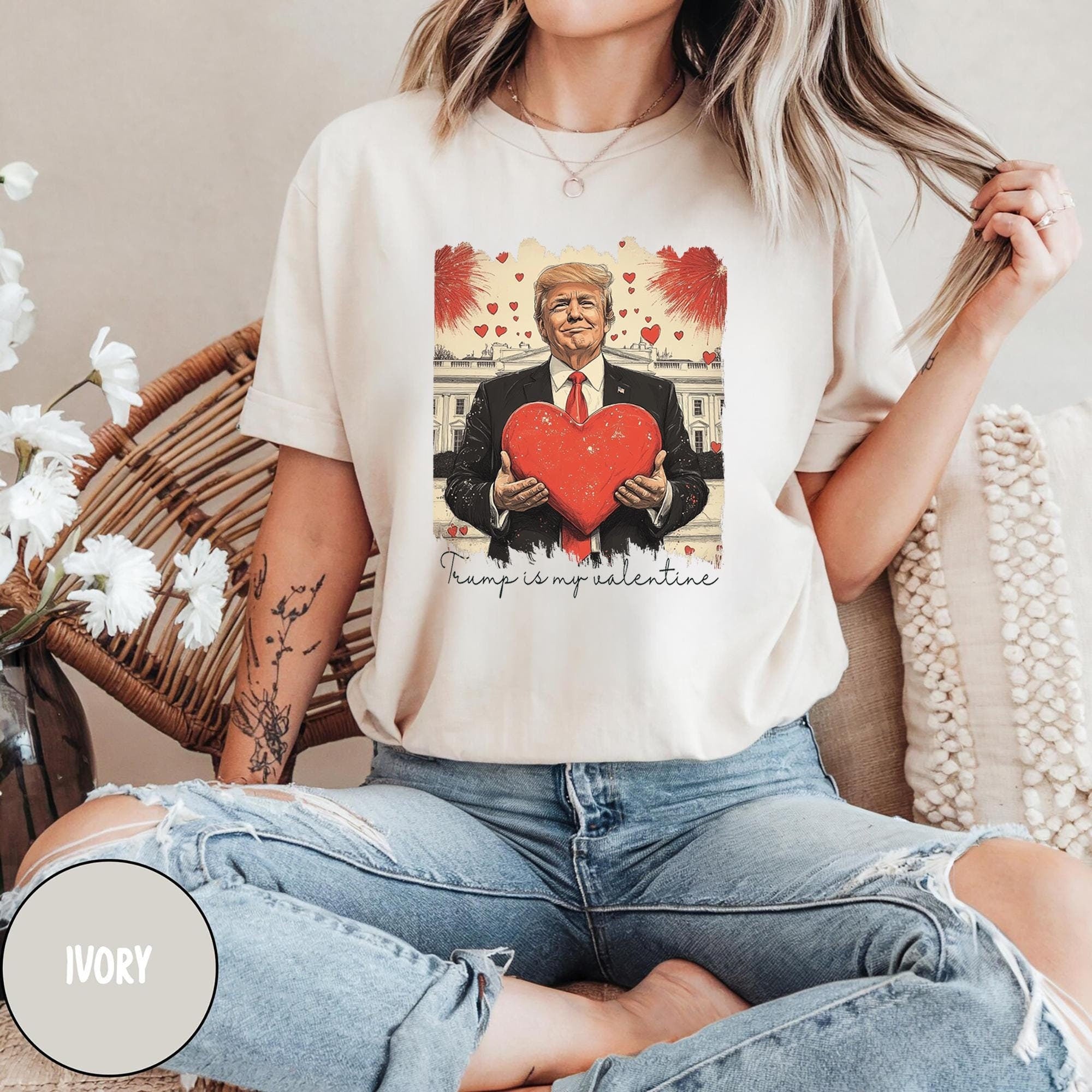 Trump Is My Valentine T Shirt Trump Lover T Shirt Trump Valentine Shirt Trump Lovers shirt Retro Valentine Sweatshirt Sweatshirt – Bold Style · Must-Have Style