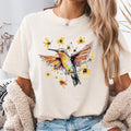 Floral Hummingbird Shirt Animal Lover Tee Bird T Shirts Trendy Tee Gift For Her Bird Lover T Shirt Spring Birds Flower Shirt Bird Graphic Tee – Soft Feel · Trending Graphic Apparel