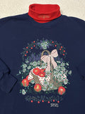 Vintage 80s 90s Apple Garden Flower Basket Art Turtleneck Sweatshirt Womens XL Sweatshirt – Fan Favorite · Top Pick For Any Outfit