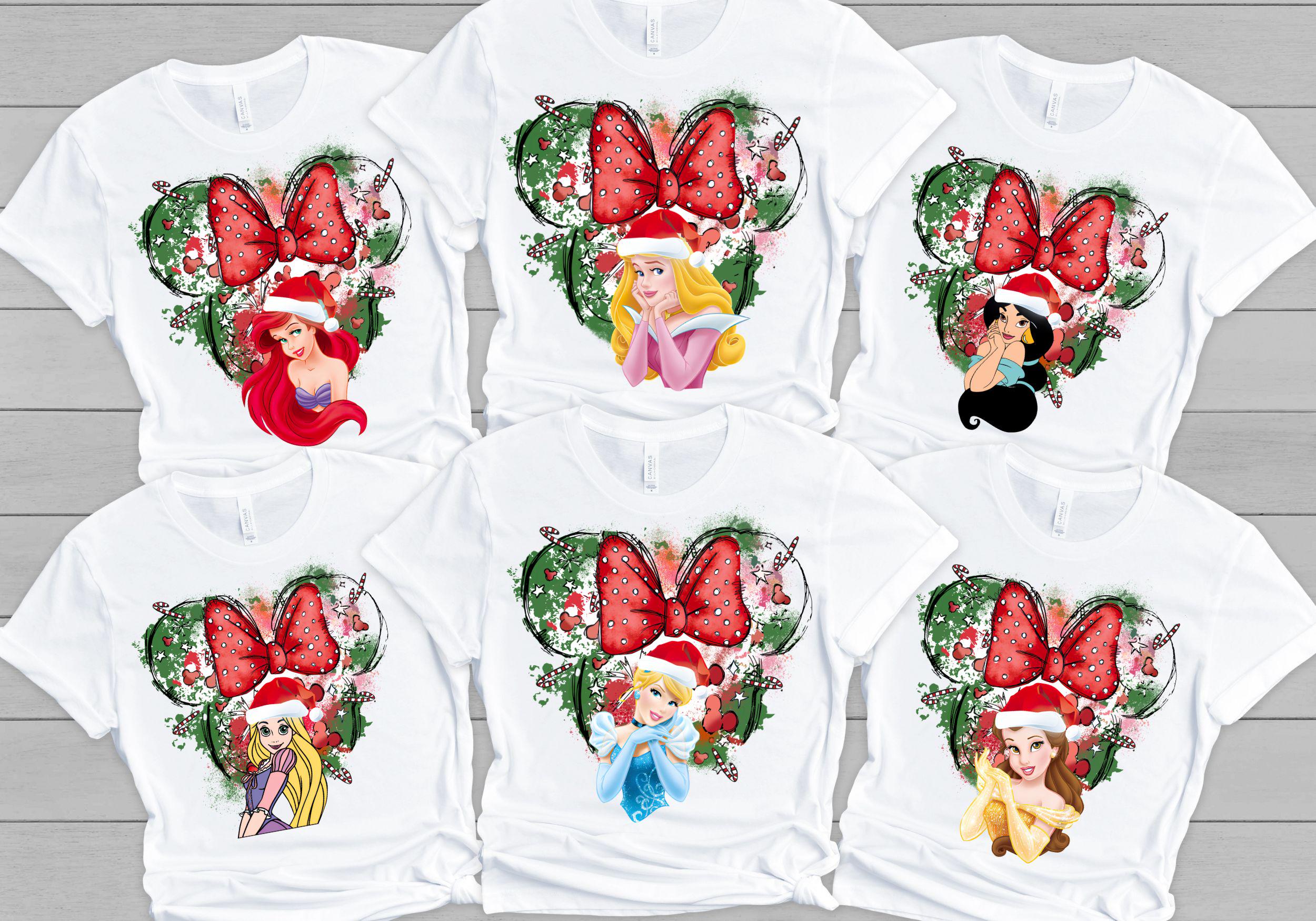 Disney Princess Christmas Shirt Minnie Ears Xmas Shirt Disney Girls Trip Xmas Tee Disney Bad Witches Villains Tee Disneyland Holiday Tee Graphic Tee – Easygoing Wear · Top Pick For Any Outfit