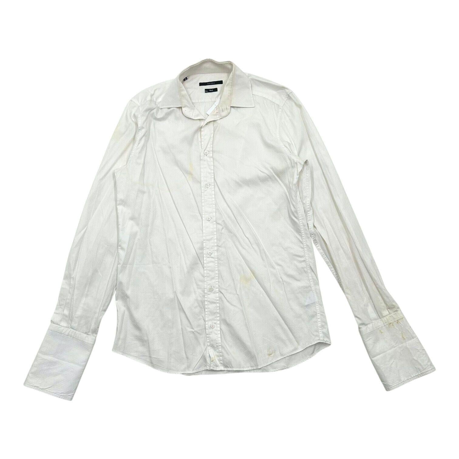 Gucci Fitted Formal Cufflinks Shirt Vintage High End Luxury Designer White VTG Graphic Tee – Warm & Stylish · Must-Have Style