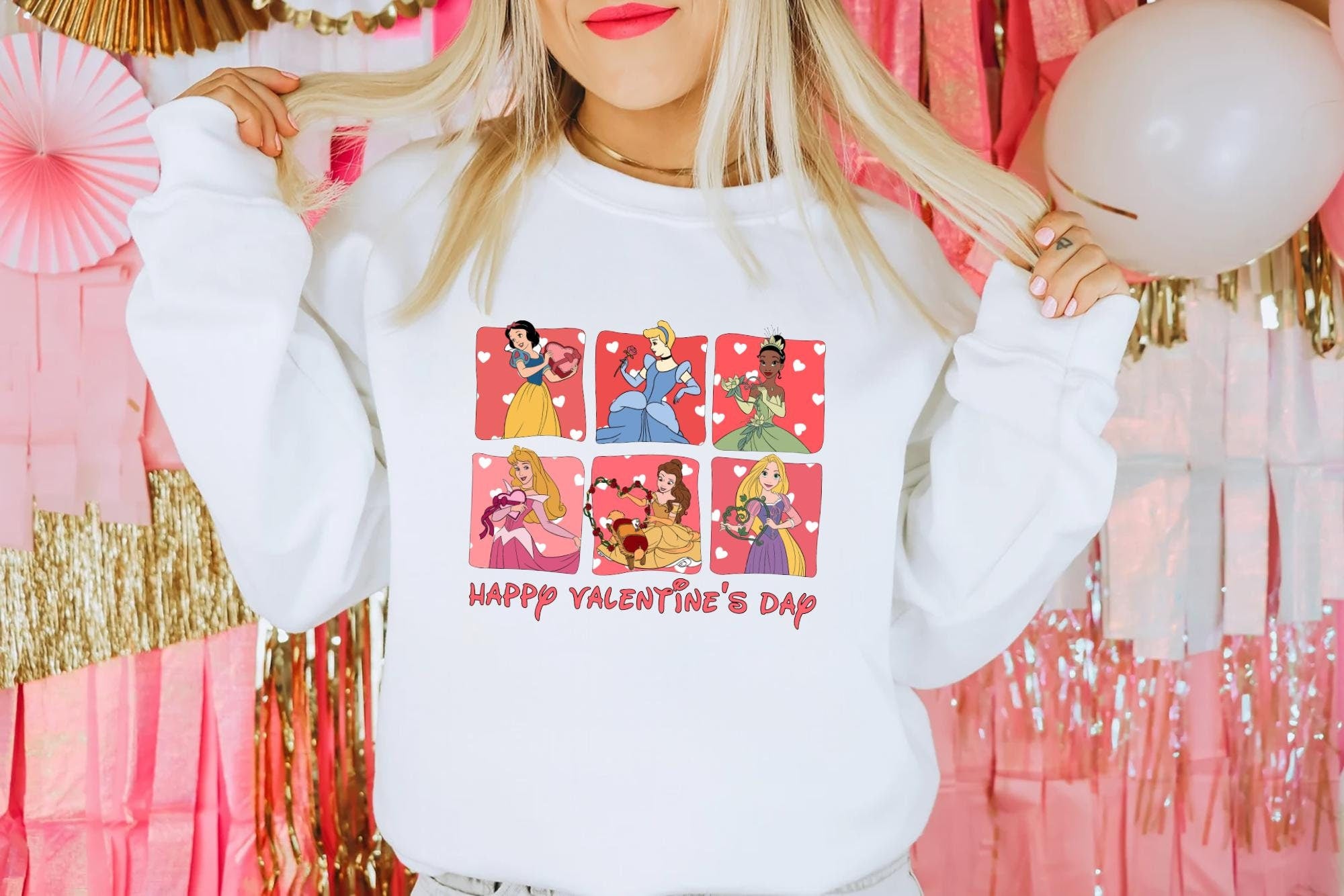 Disney Princess T Shirt Disneyland Valentines Princess Tee Love Sweatshirt Valentine Gift Magic World ShirtDisney Valentines Tee Sweatshirt – Fan Favorite · Great Gift For Fans