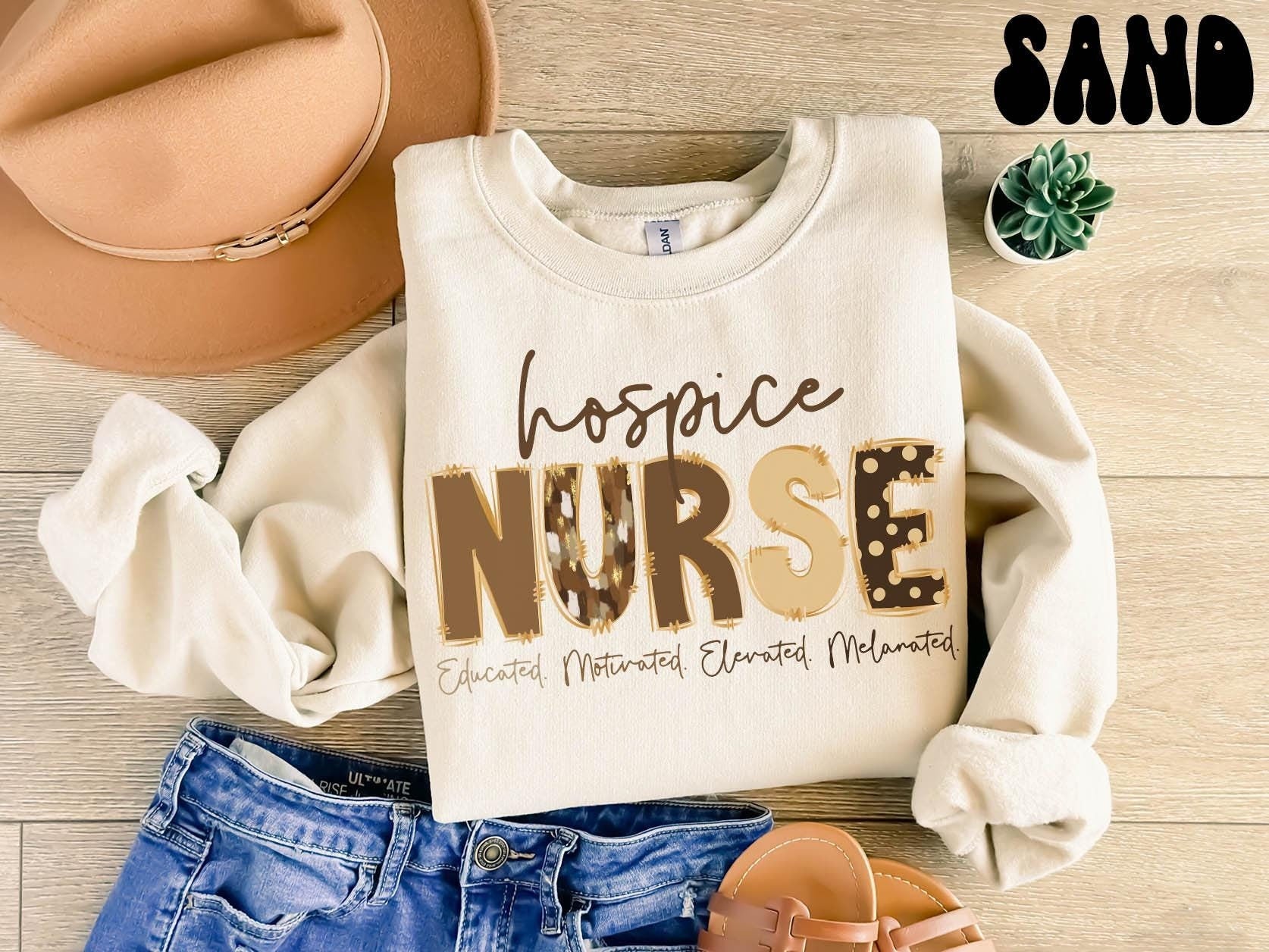 Melanated Hospice Nurse Life Sweatshirt Black Hospice Nurse Gifts Black History Month Crewneck Shirt Women Sweatshirt – Easygoing Wear · Perfect For Daily Wear