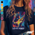 Lo Fi Vibes Cat T Shirt Retro Music Cat Graphic Tee Perfect Gift for Music Cat Lovers Chill Aesthetic Shirt Graphic Tee – Soft Feel · High-Quality Print