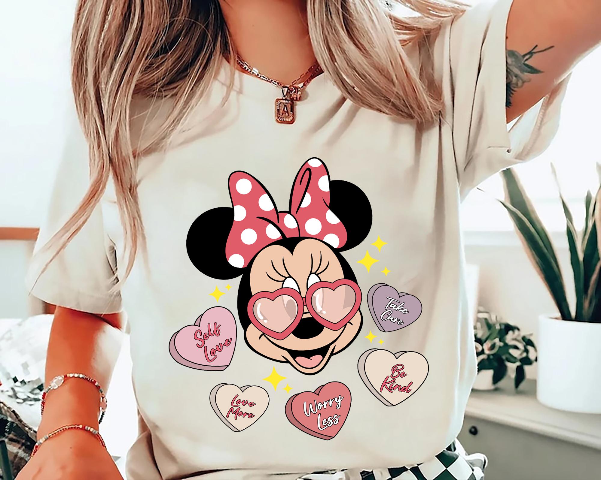 Disney Minnie Self love Valentine Shirt Minnie Disney Trip Sweatshirt Disney Valentines Day T shirt Disney Minnie Tee Gift for Valentines Sweatshirt – Soft Feel · Great Gift For Fans