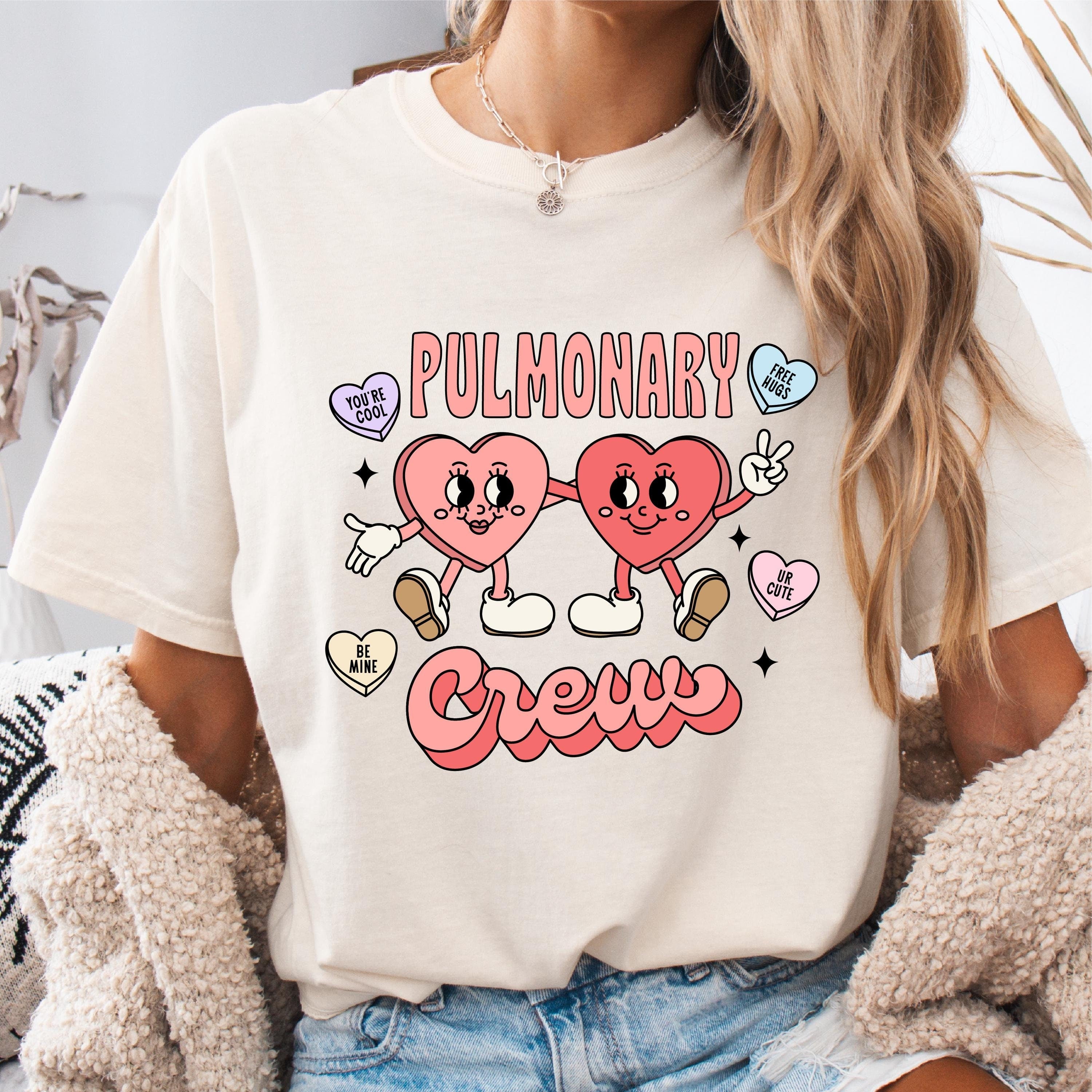 Pulmonology nurse Valentines tshirt for valentines day pulmonology nurse tshirt for valentines pulmonology nurse shirt for pulmonolgy office Graphic Tee – Easygoing Wear · Perfect For Daily Wear